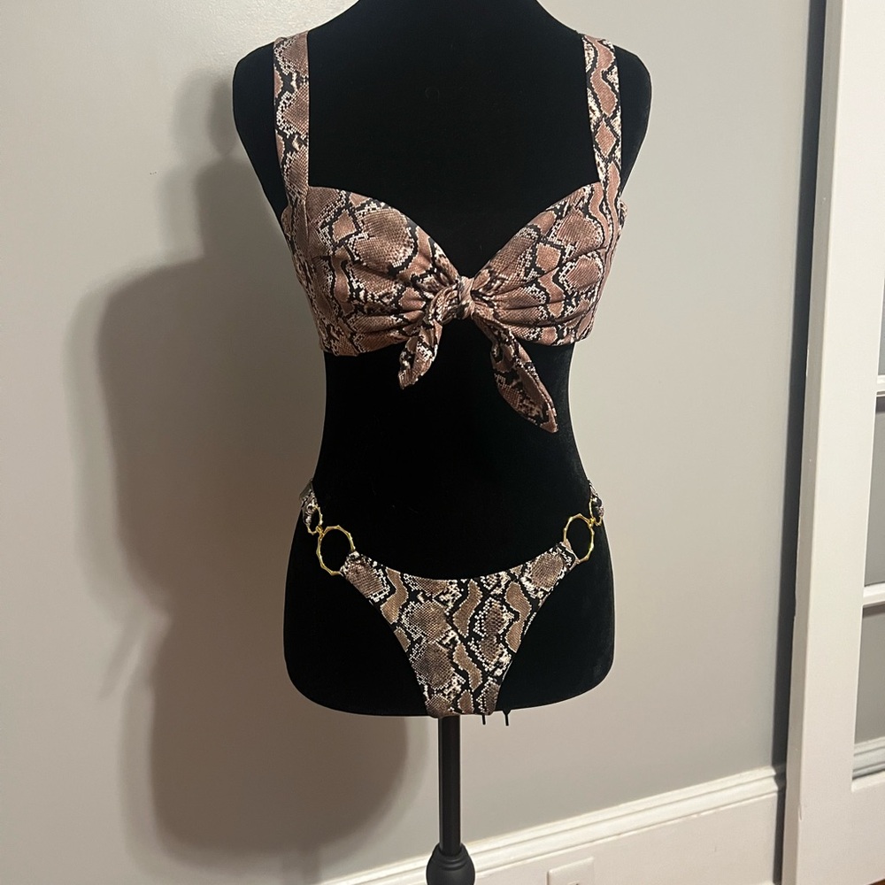 Snake Print Bikini Set